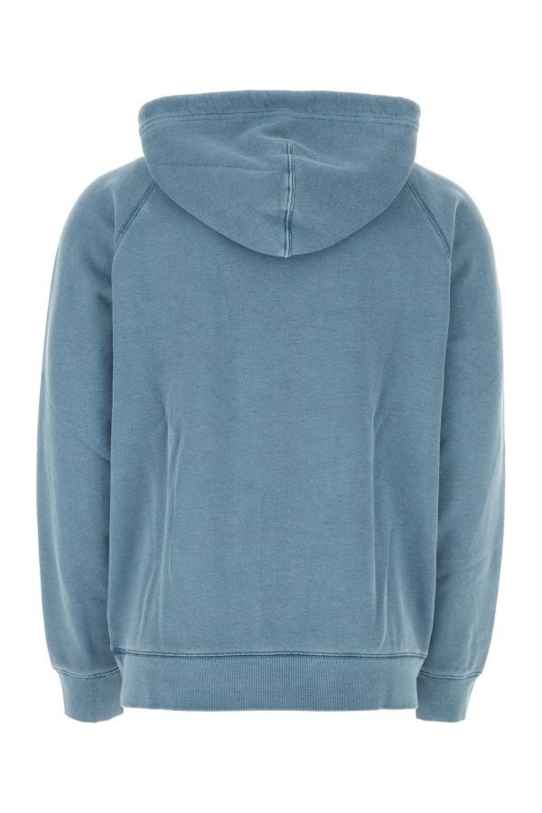 Air force blue cotton Hooded Taos Sweat - 2