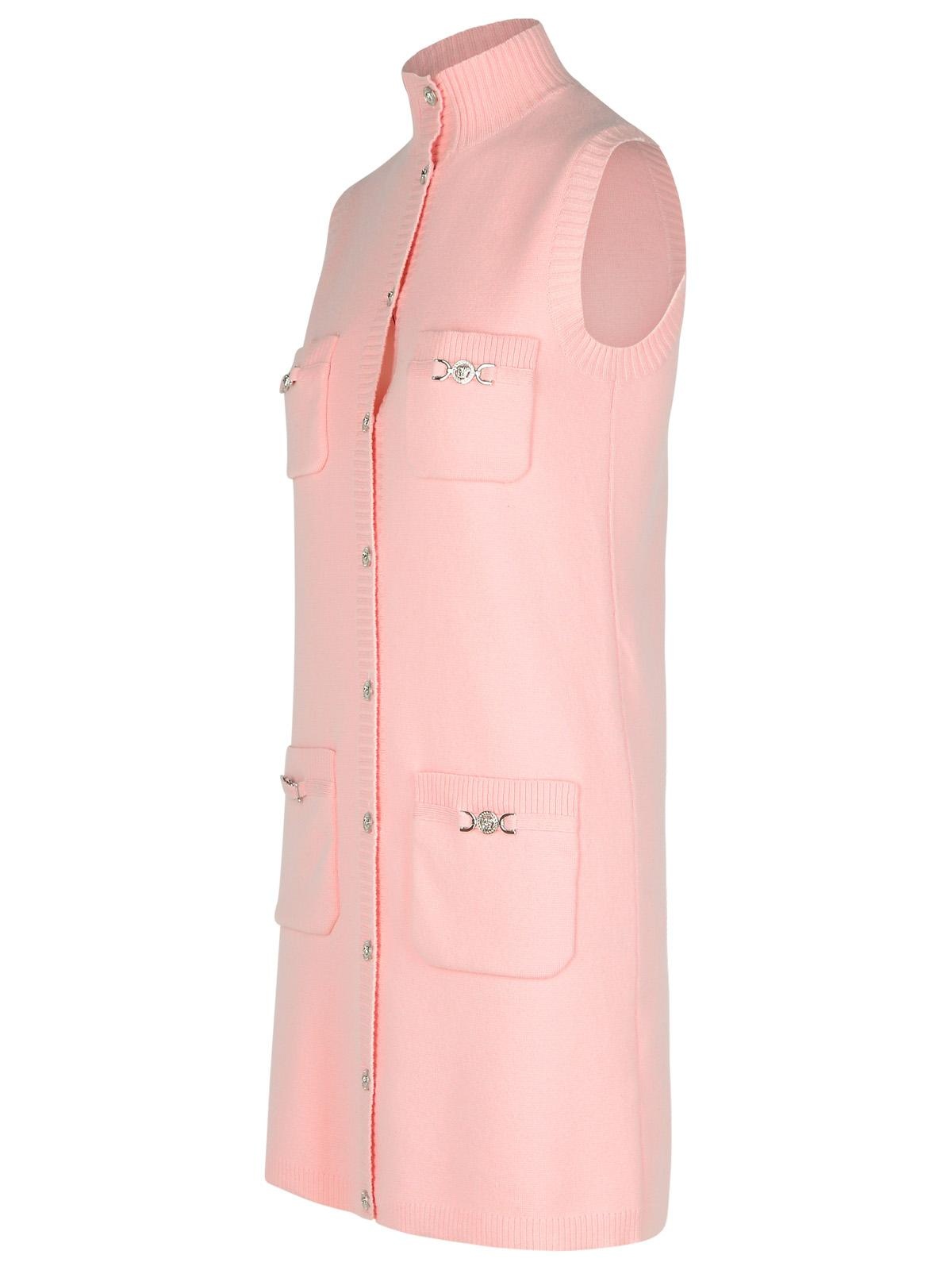 Versace Pink Wool Blend Dress Woman - 2