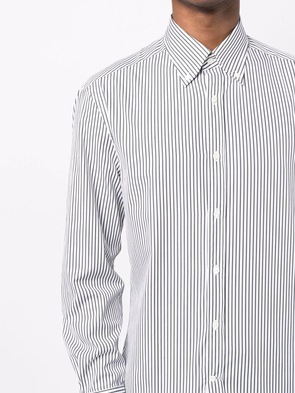 stripe-print cotton shirt - 5