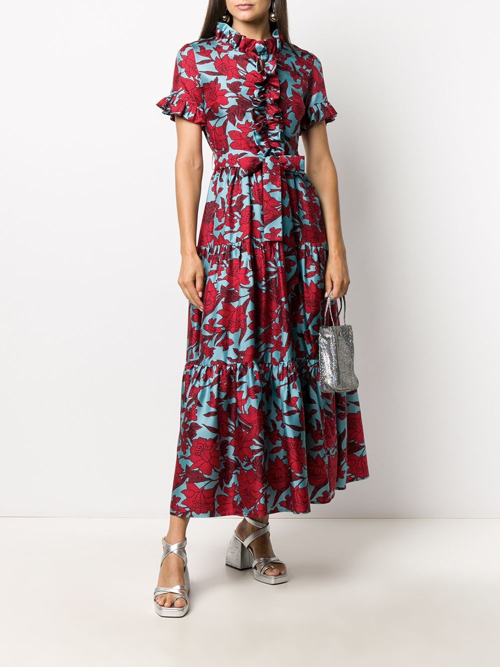 Long and Sassy floral ruffle dress - 2