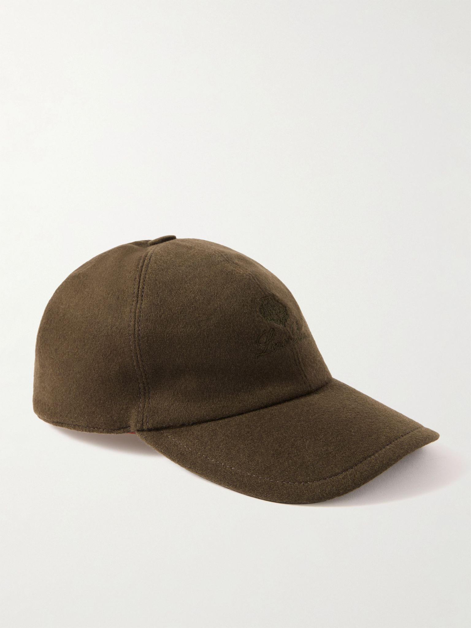 Logo-Embroidered Storm System® Cashmere Baseball Cap Green - 1