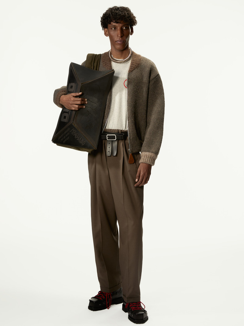 Knitted Bomberone Brown 1