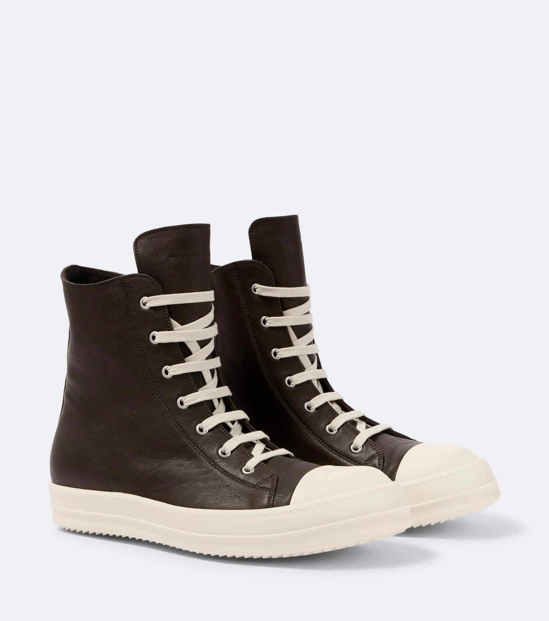 Temple leather high-top sneakers - 1