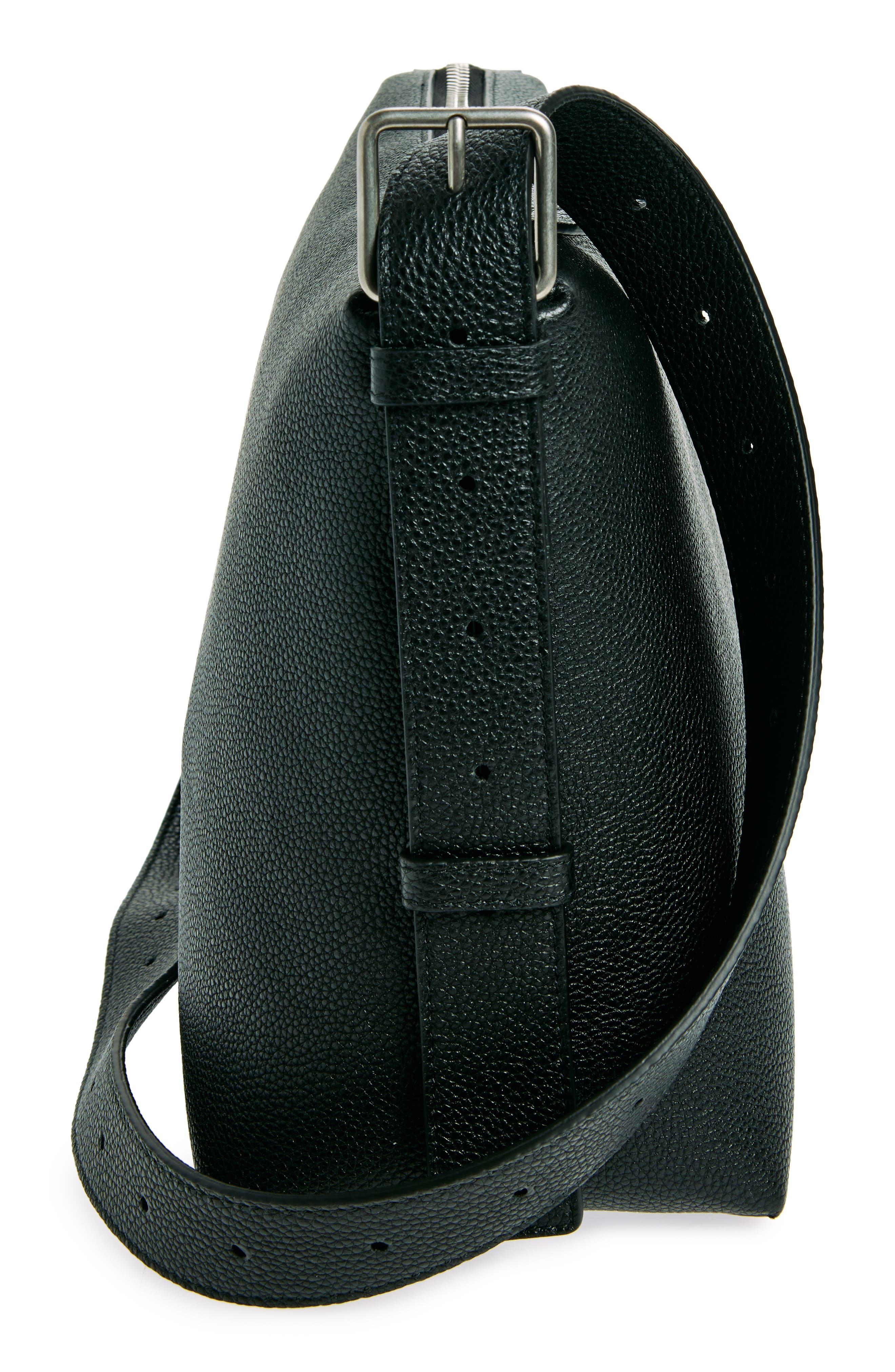Balenciaga Small Debit Leather Messenger Bag in 1000 Black at Nordstrom - 3