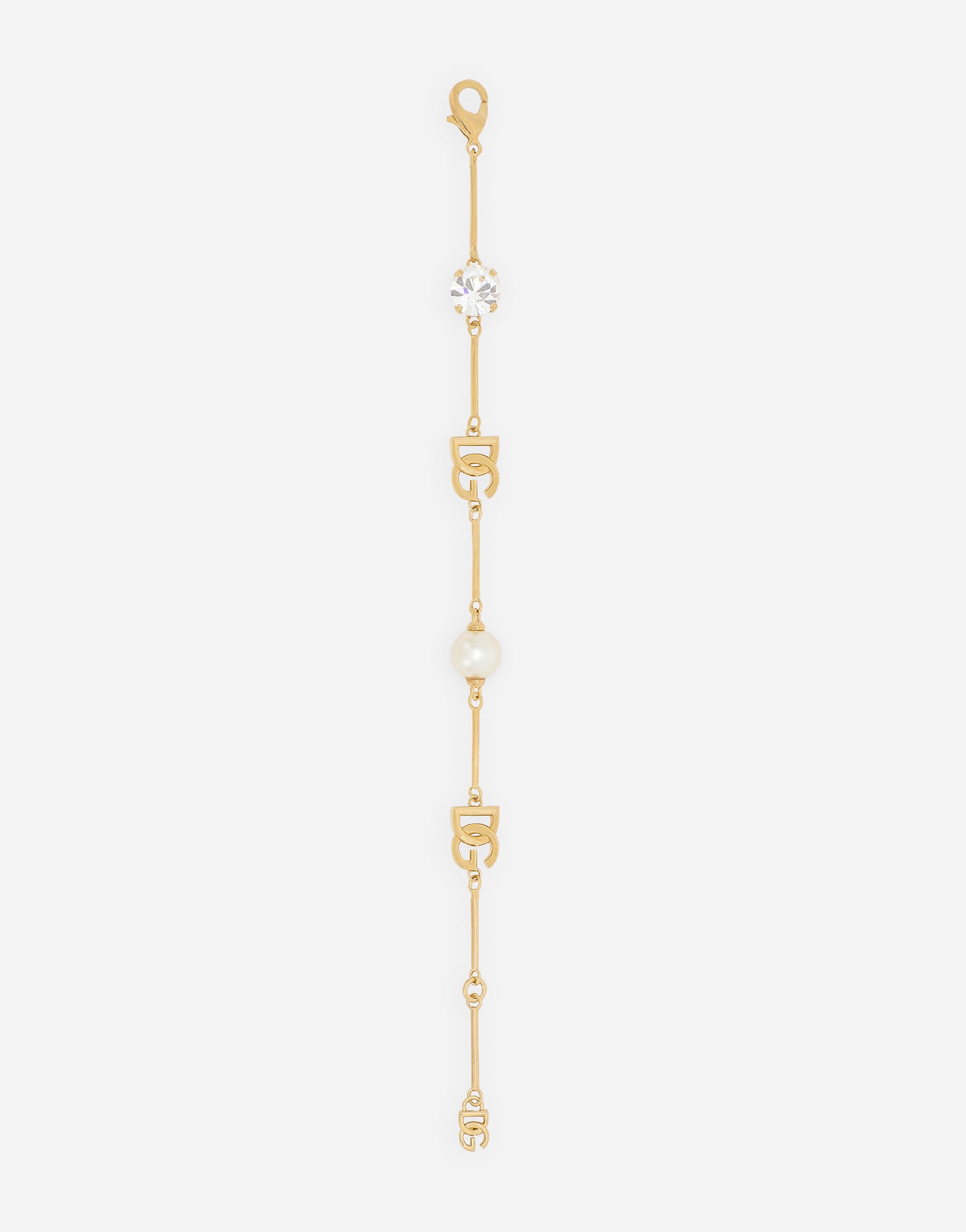 Bracelet with DG logo, rhinestones and beads - 3