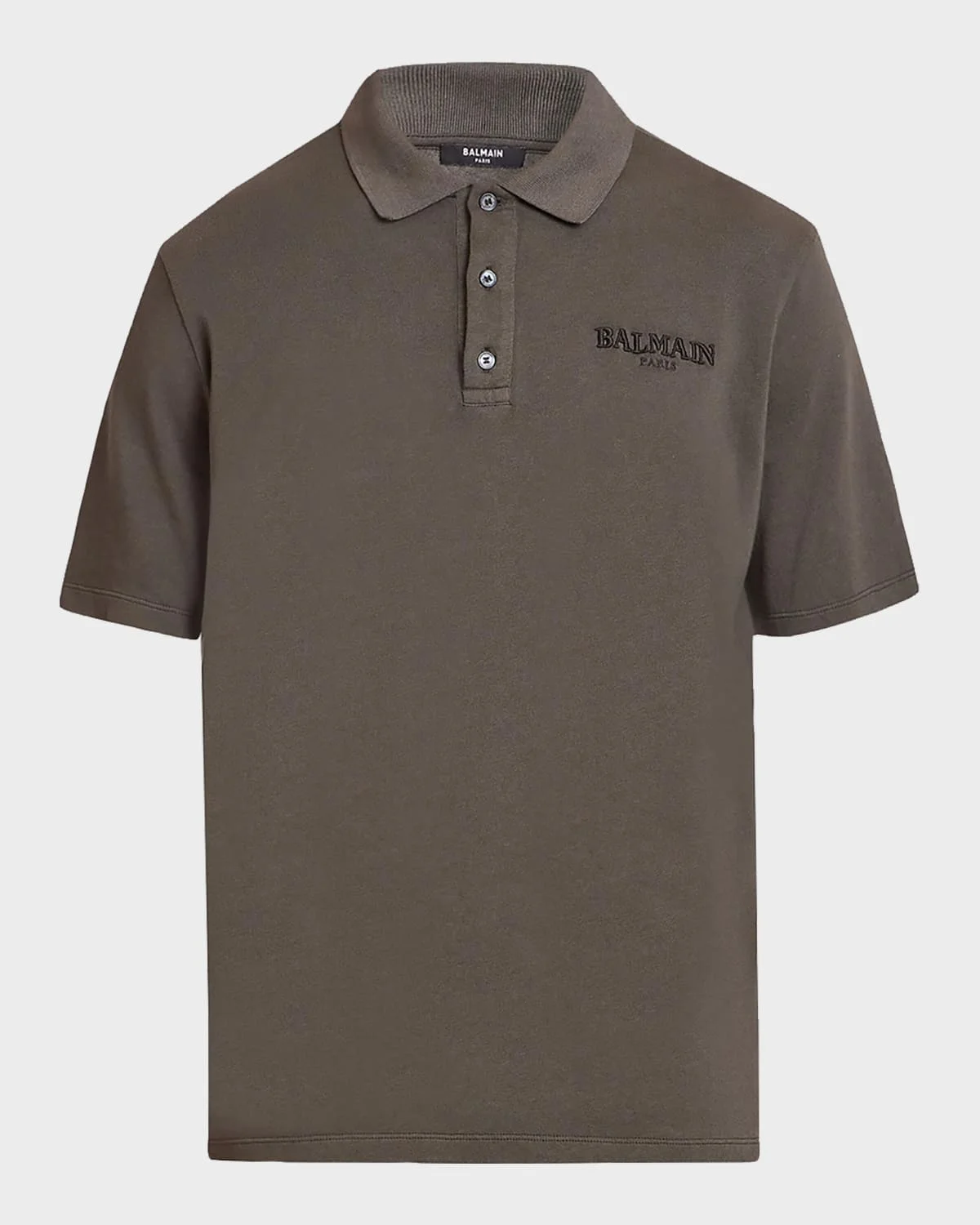 Men's Cotton Vintage Embroidered Polo Shirt - 1