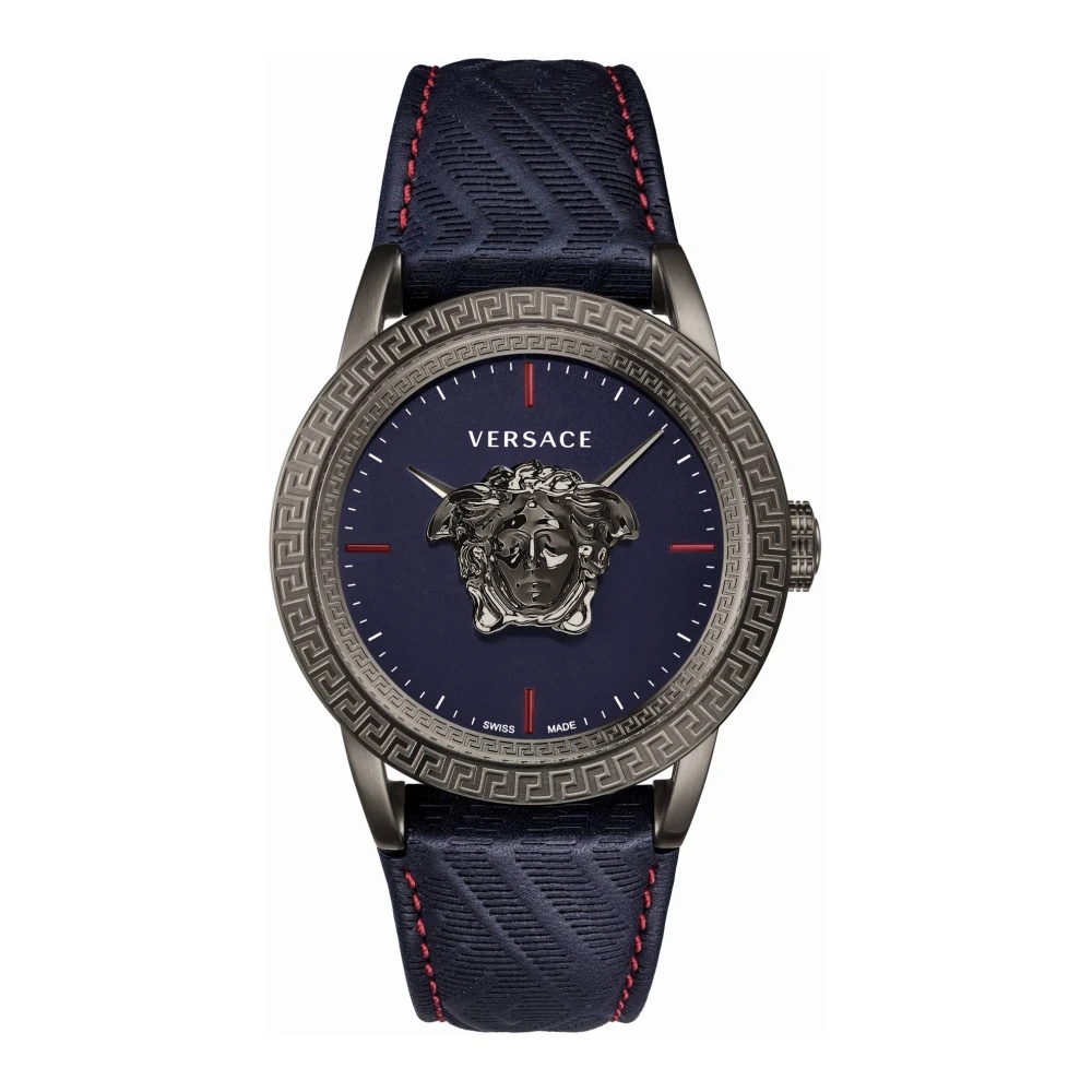 EMPIRE BLUE LEATHER GREY STEEL WATCH - 1