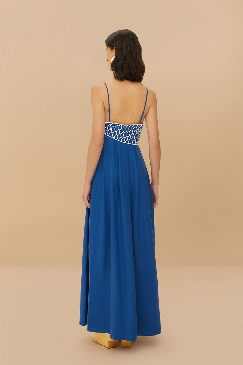 Blue Fish Top Lenzing™ Ecovero™ Euroflax™ Maxi Dress 4