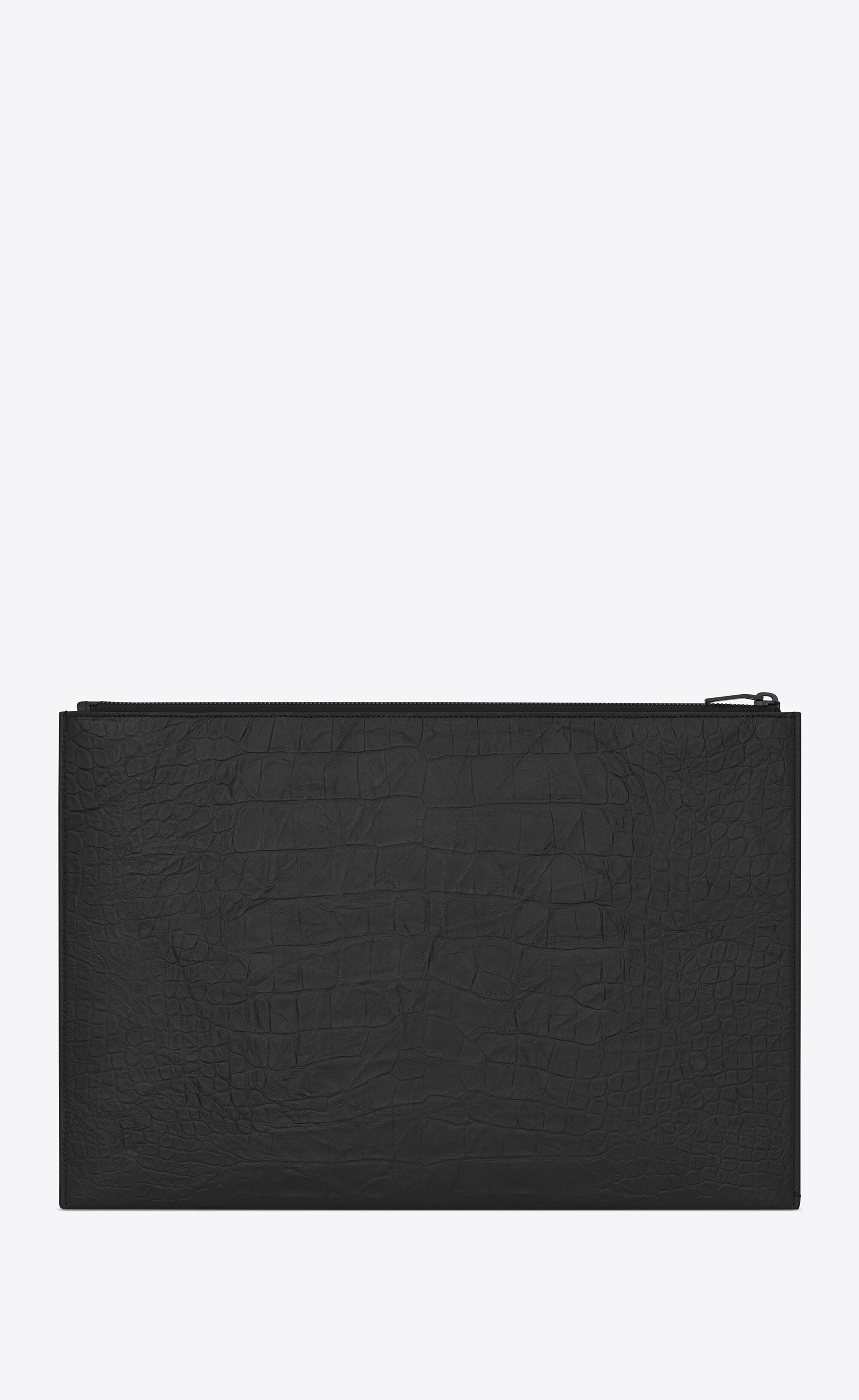 Monogram crocodile-effect pouch - 3