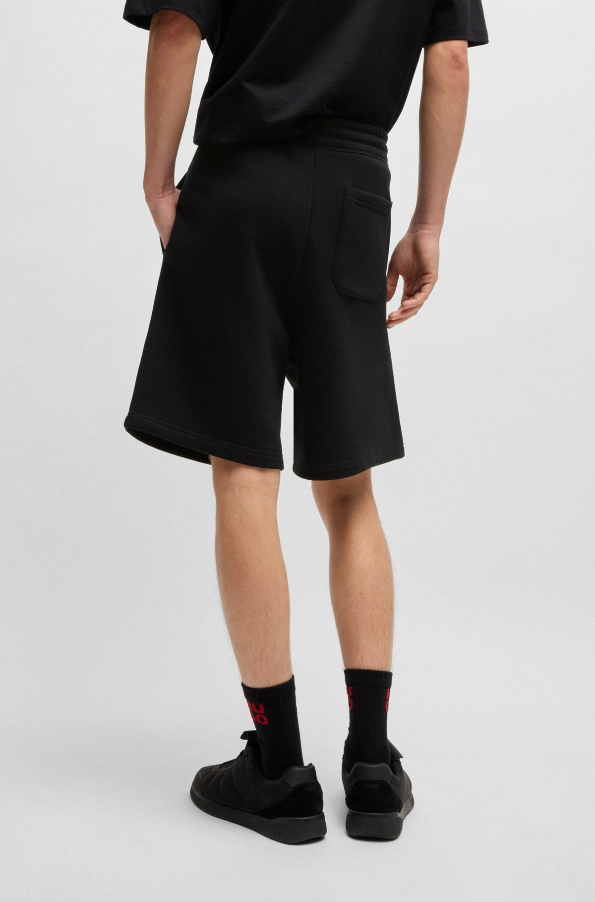 LOOSE-FIT SHORTS IN COTTON TERRY WITH LOGO PRINT - 5
