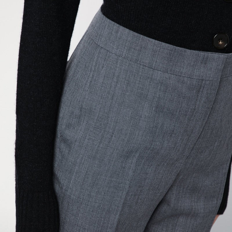 Jil Sander Grey Wool Trousers Women - 4