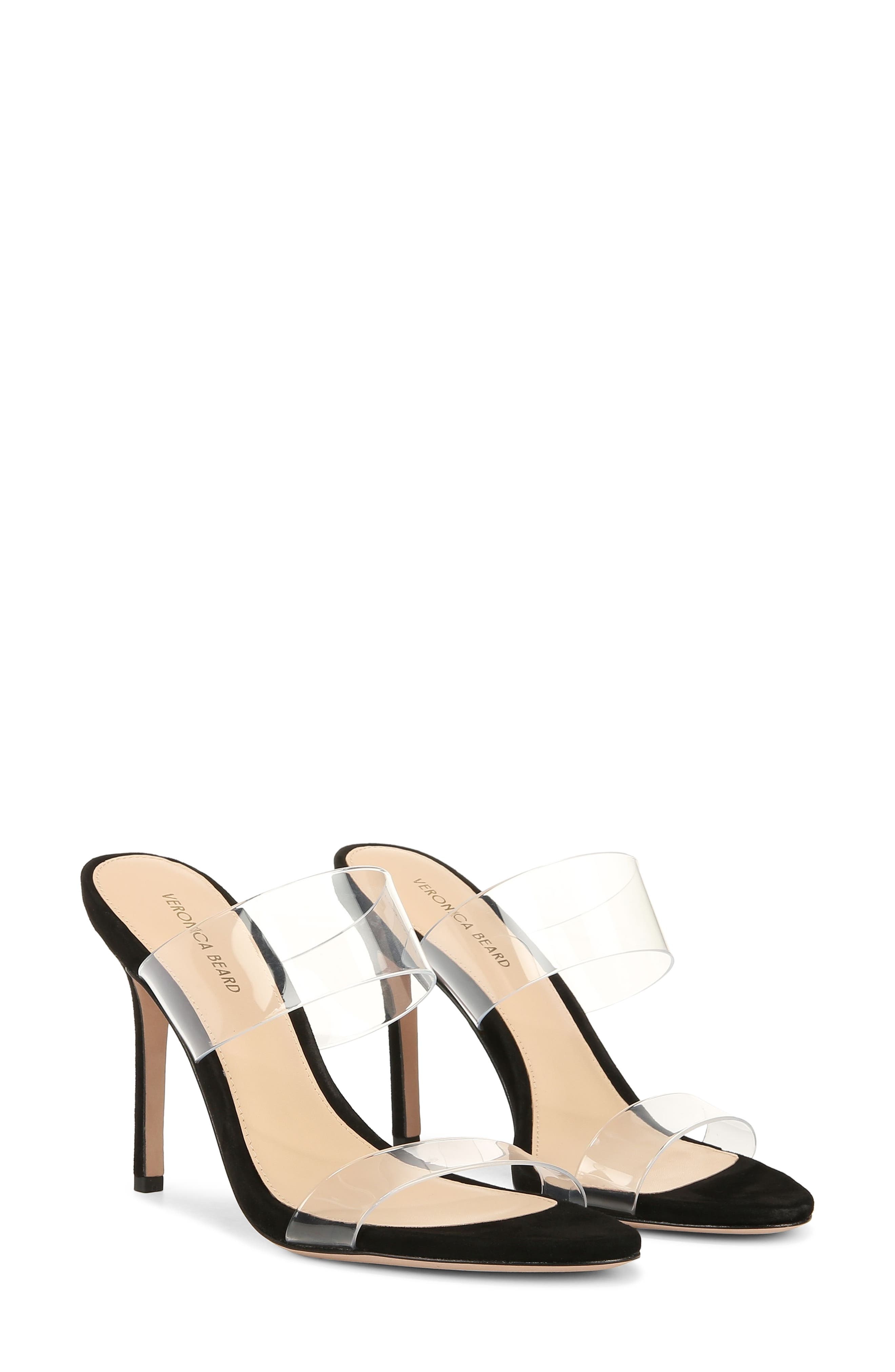 Veronica Beard Asha Sandal in Black/Clear at Nordstrom - 9