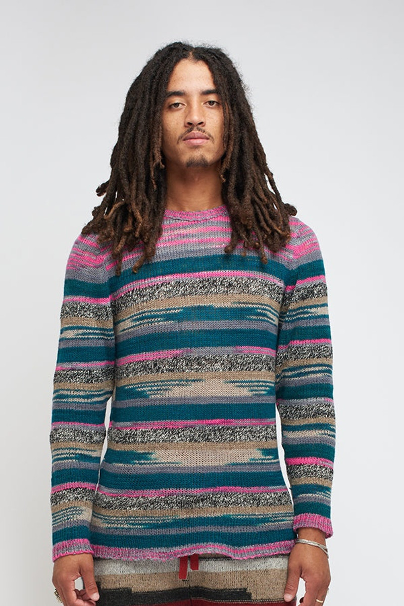 The Elder Statesman HANDSPUN HAZY PICASSO CREW outlook