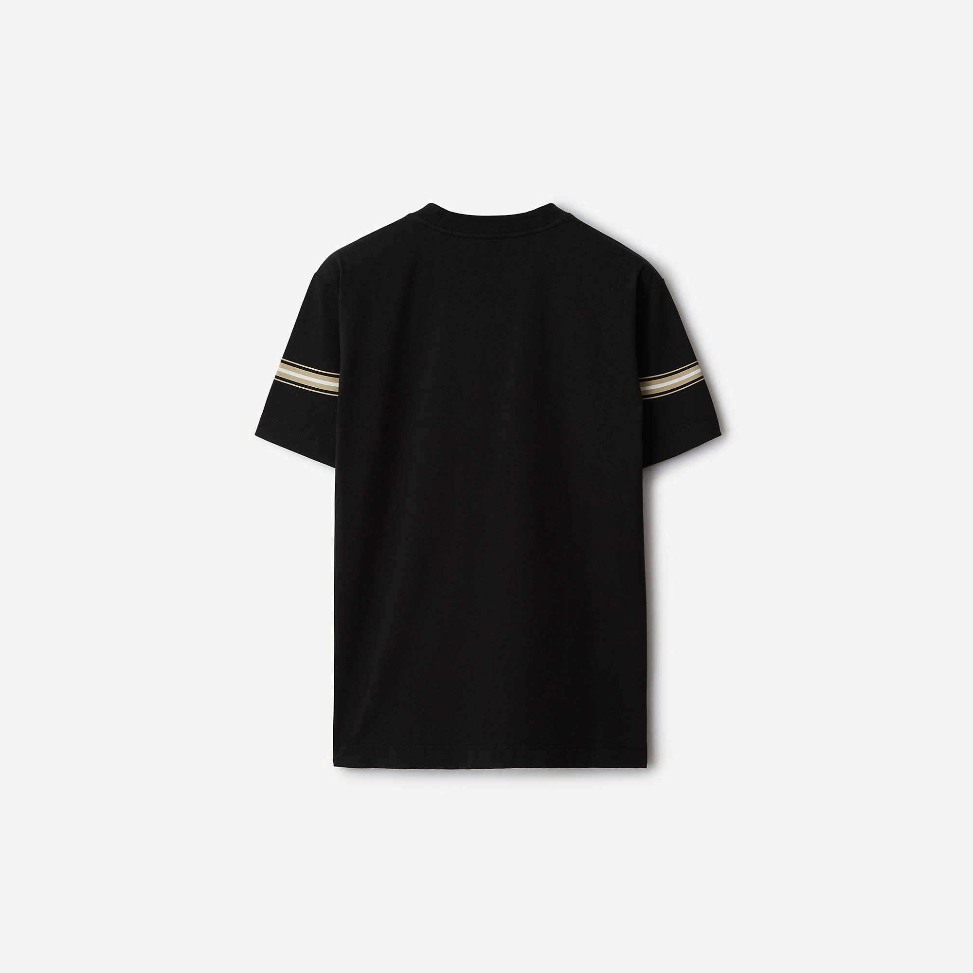 【BURBERRY】Striped Cotton T-shirt Burberry Striped Cotton T-shirt | REVERSIBLE