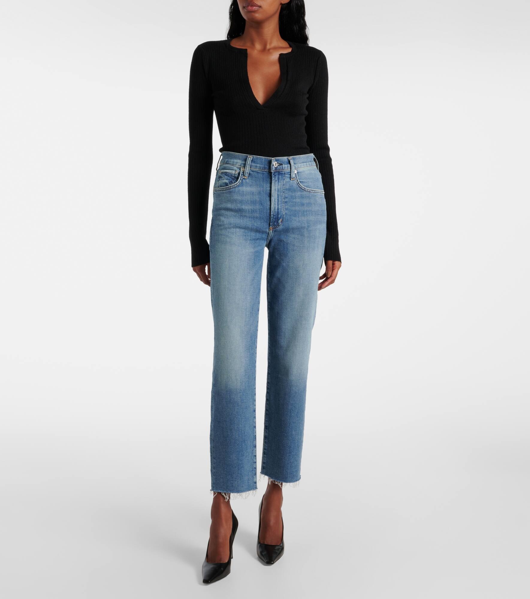 Caia high-rise straight jeans - 7