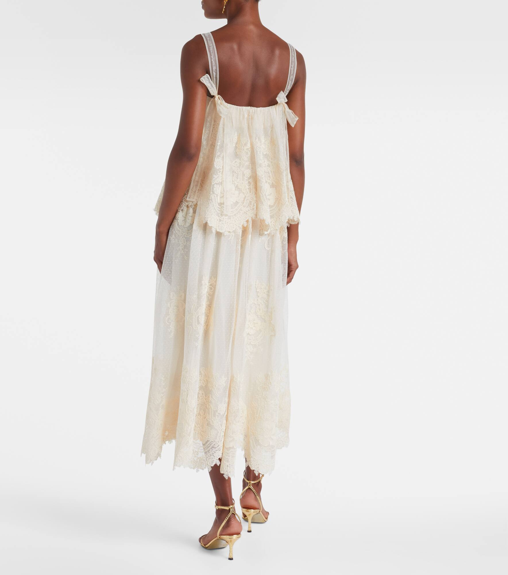 Hypnotic floral lace midi dress - 3