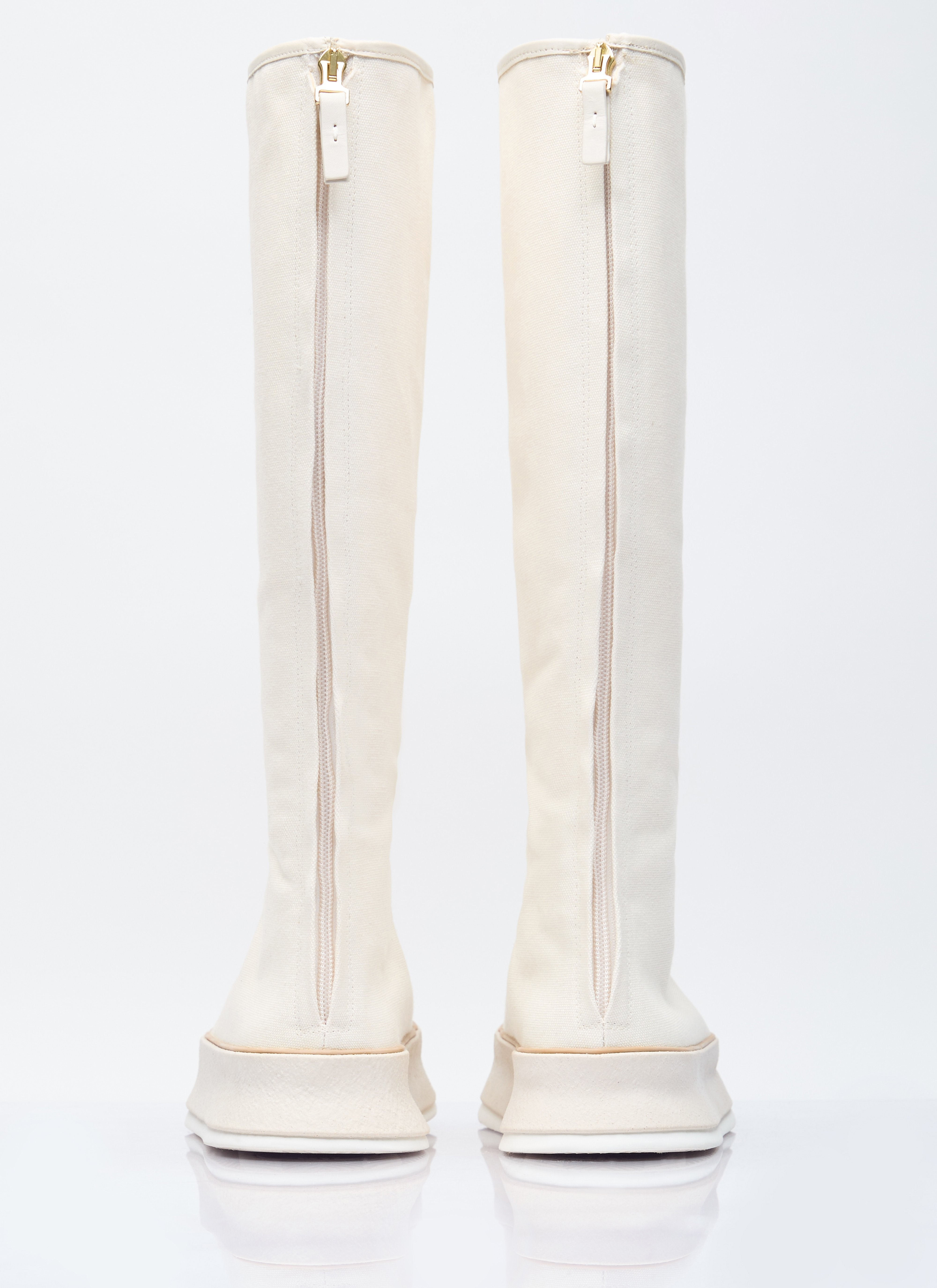 Max Mara Women Canvas Lace-Up Boots - 5