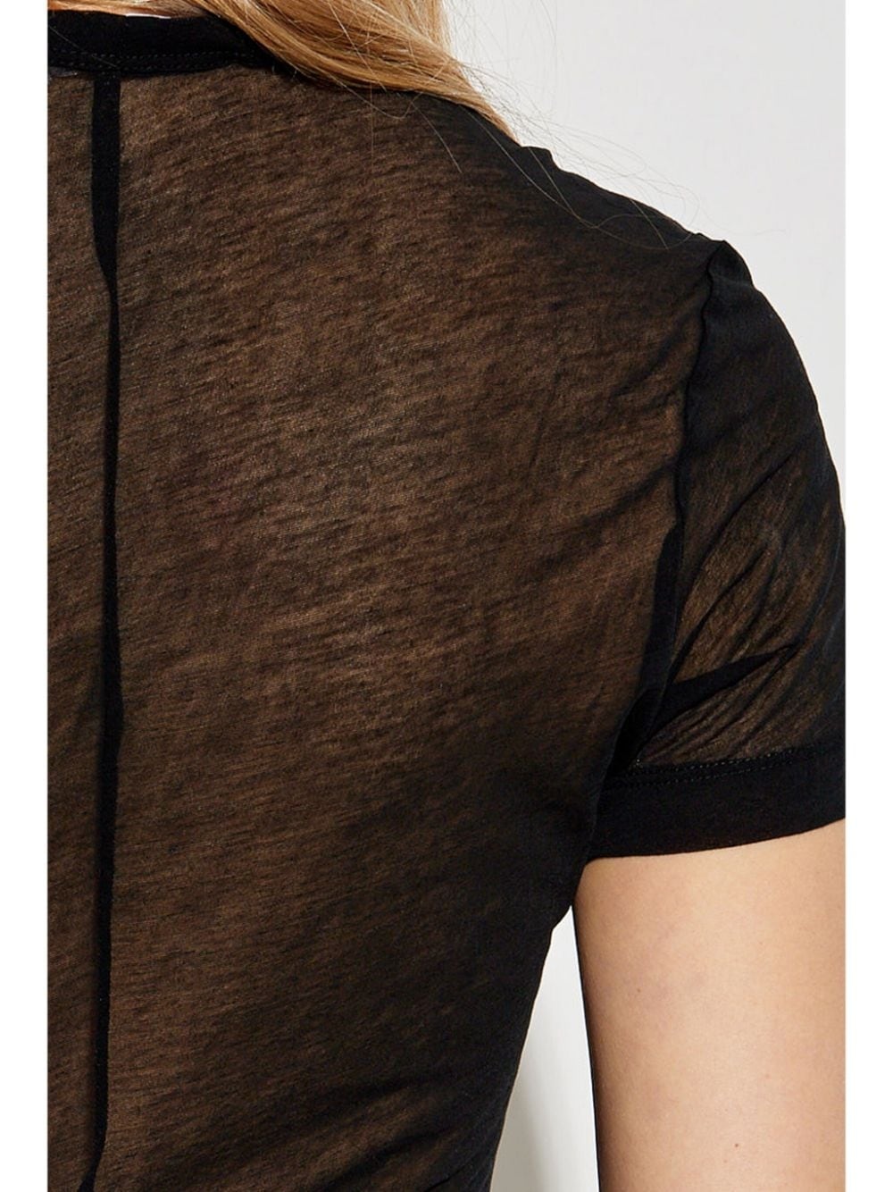crew-neck sheer T-shirt - 5