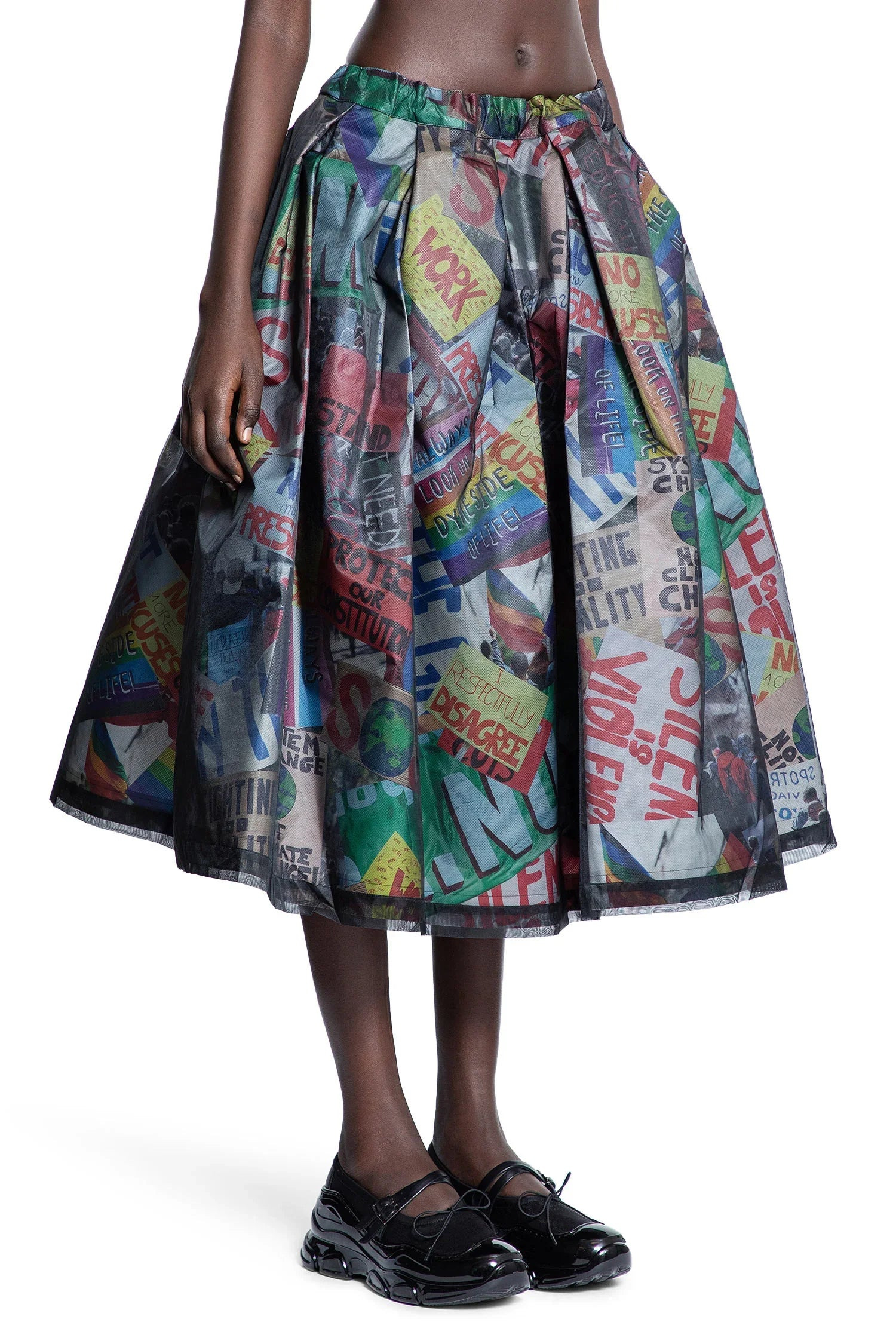 Printed-Flared-Midi-Skirt - 2