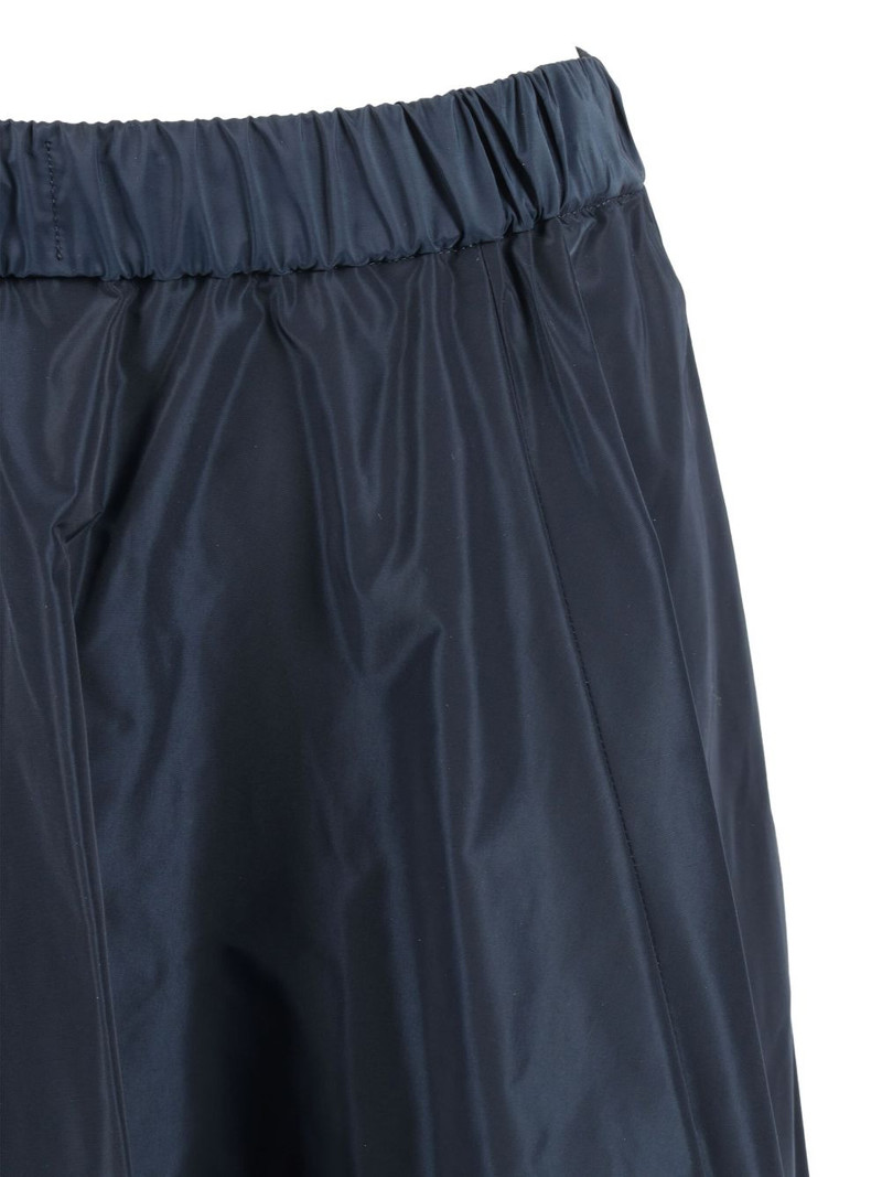 elastic-waist flared midi skirt 3