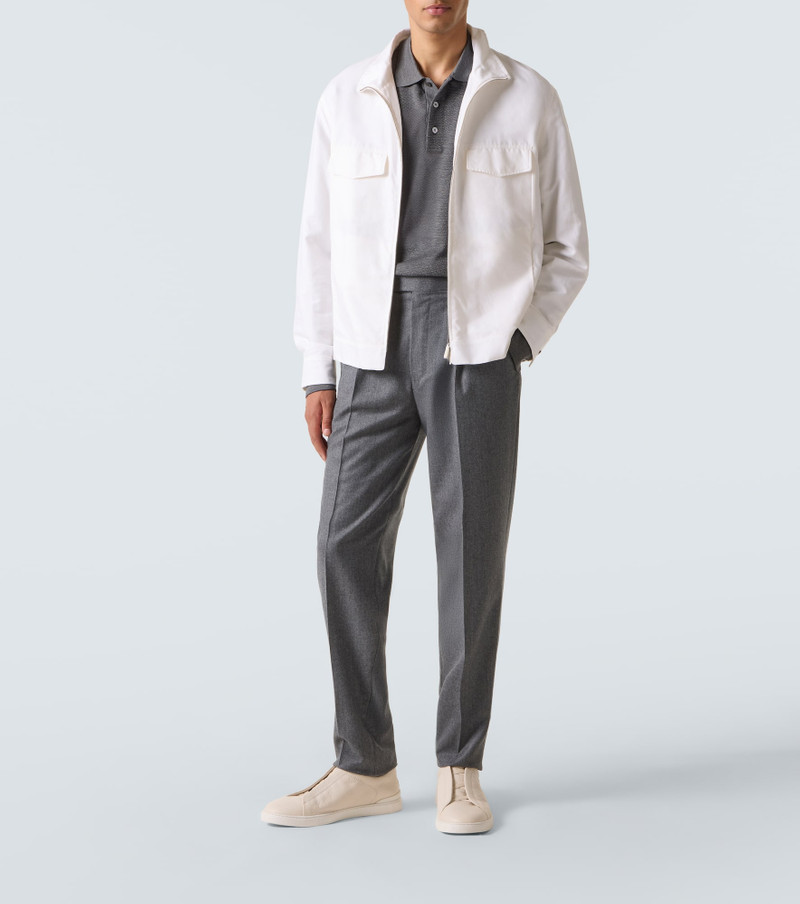 ZEGNA Cotton and silk polo shirt outlook