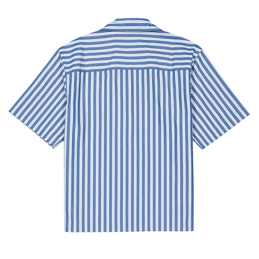 Marni Striped Embroidered Logo Cotton Shirt - 7