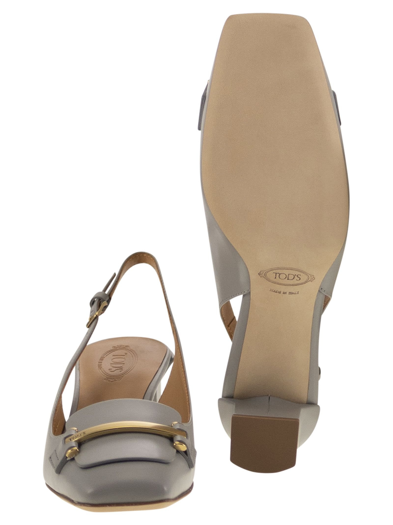 Tod's Women Slingback Leather Décolleté - 5