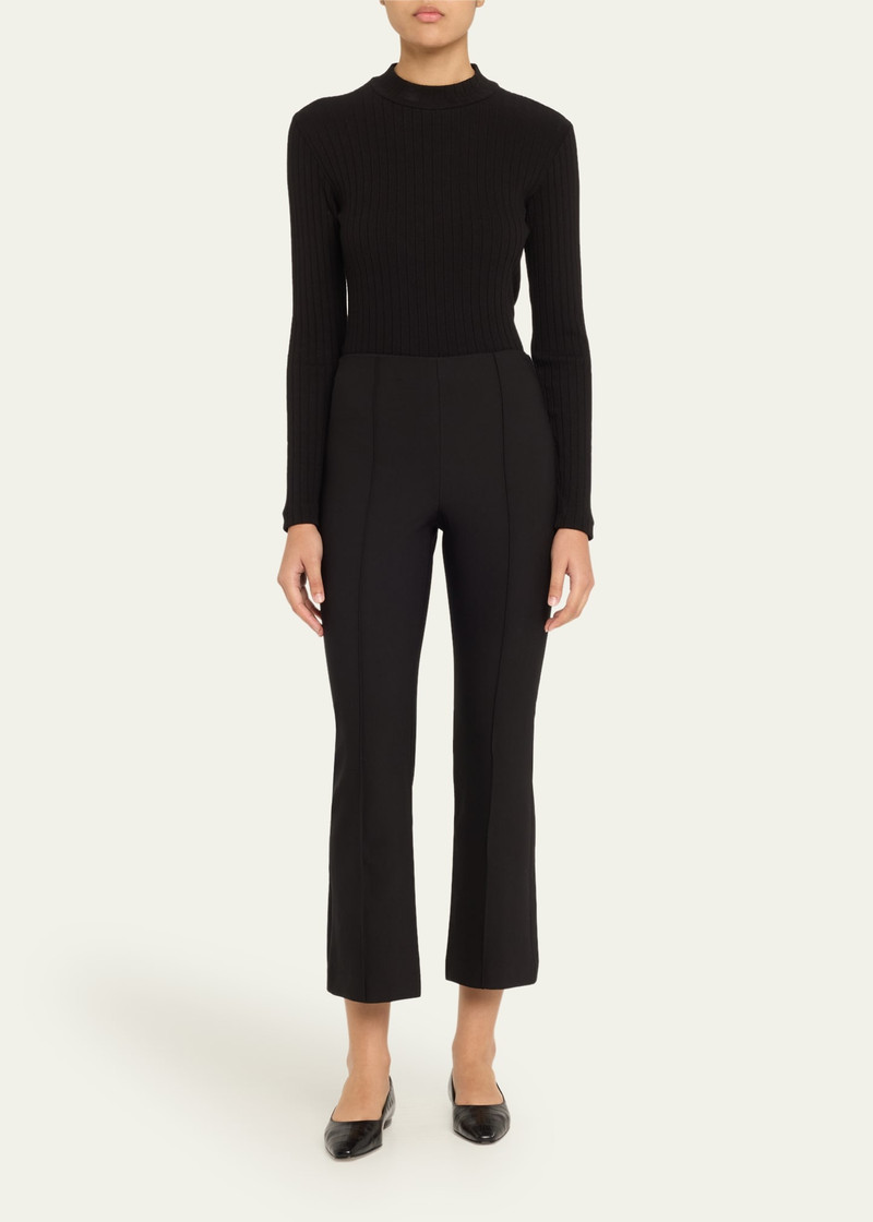 Vince Cropped Flare-Leg Pintuck Pants outlook
