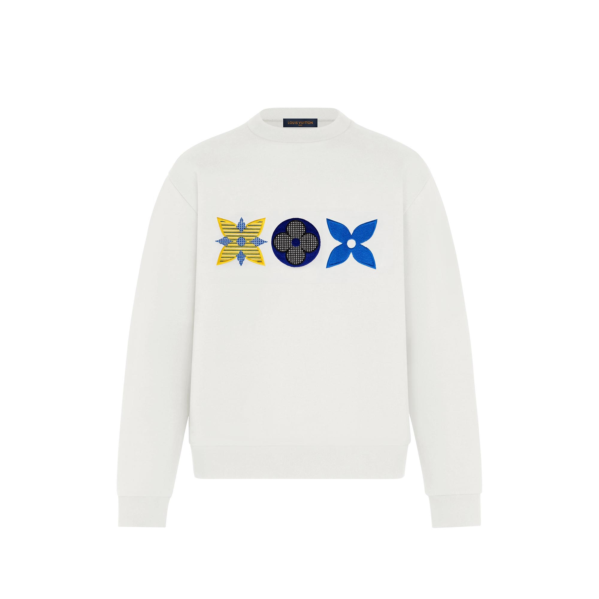 Flower Monogram Embroidered Sweatshirt - 1