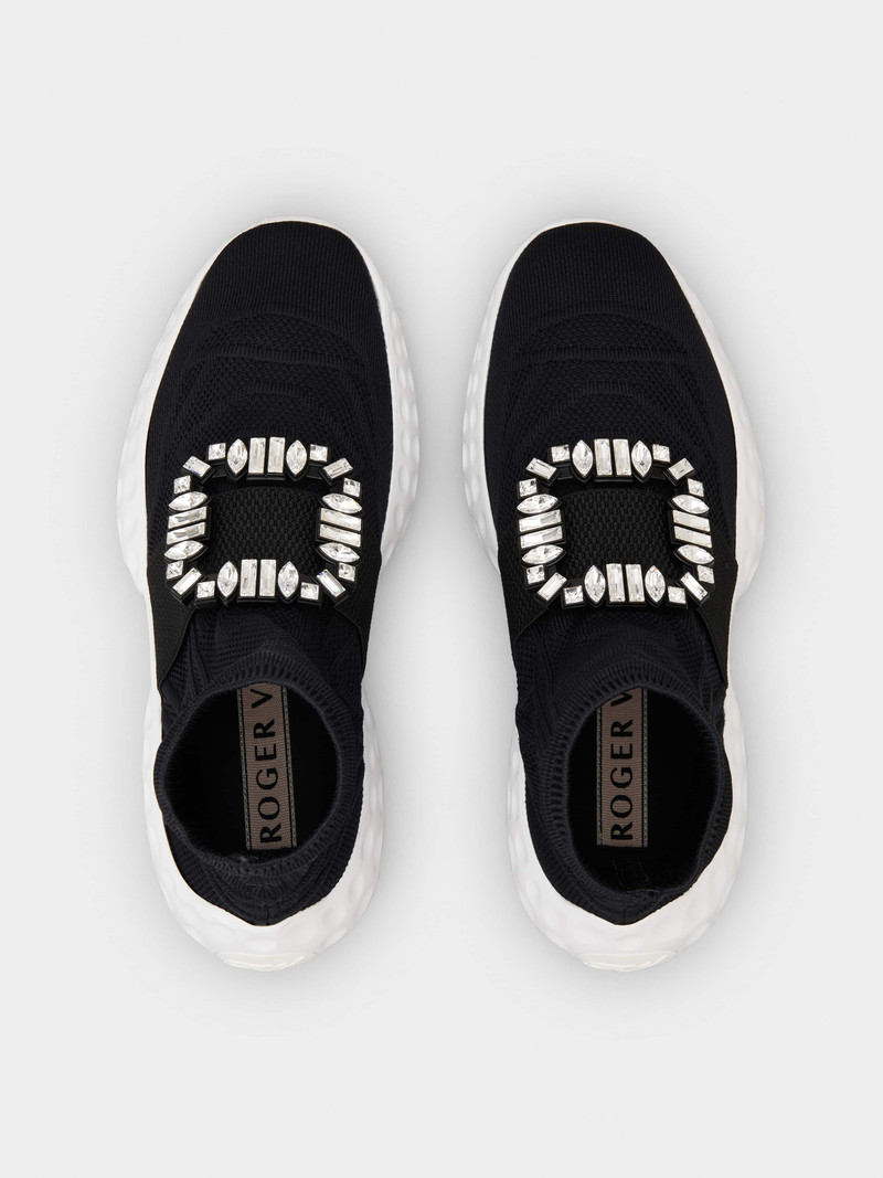 Viv' Run Light Socks Strass Buckle Ankle Boots in Fabric 4