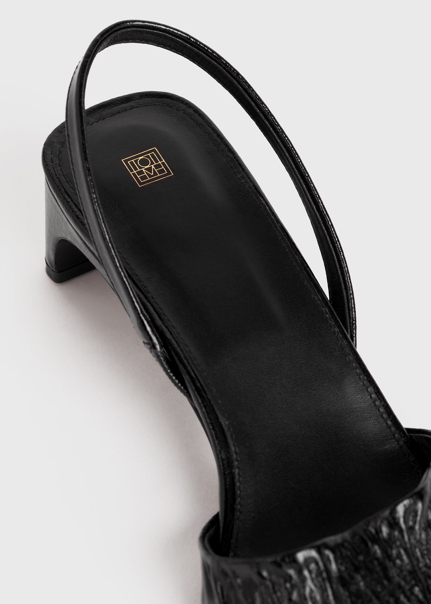 The Gathered Scoop-Heel Sandal black - 4
