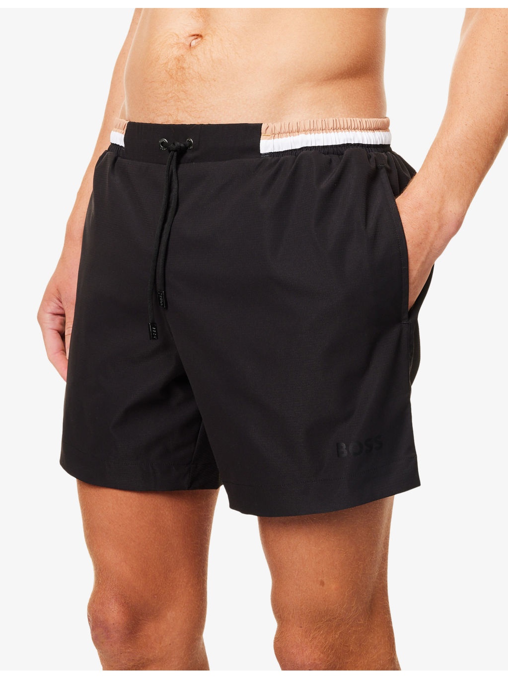 Branded Elasticated-Waist Swim Shorts - 5
