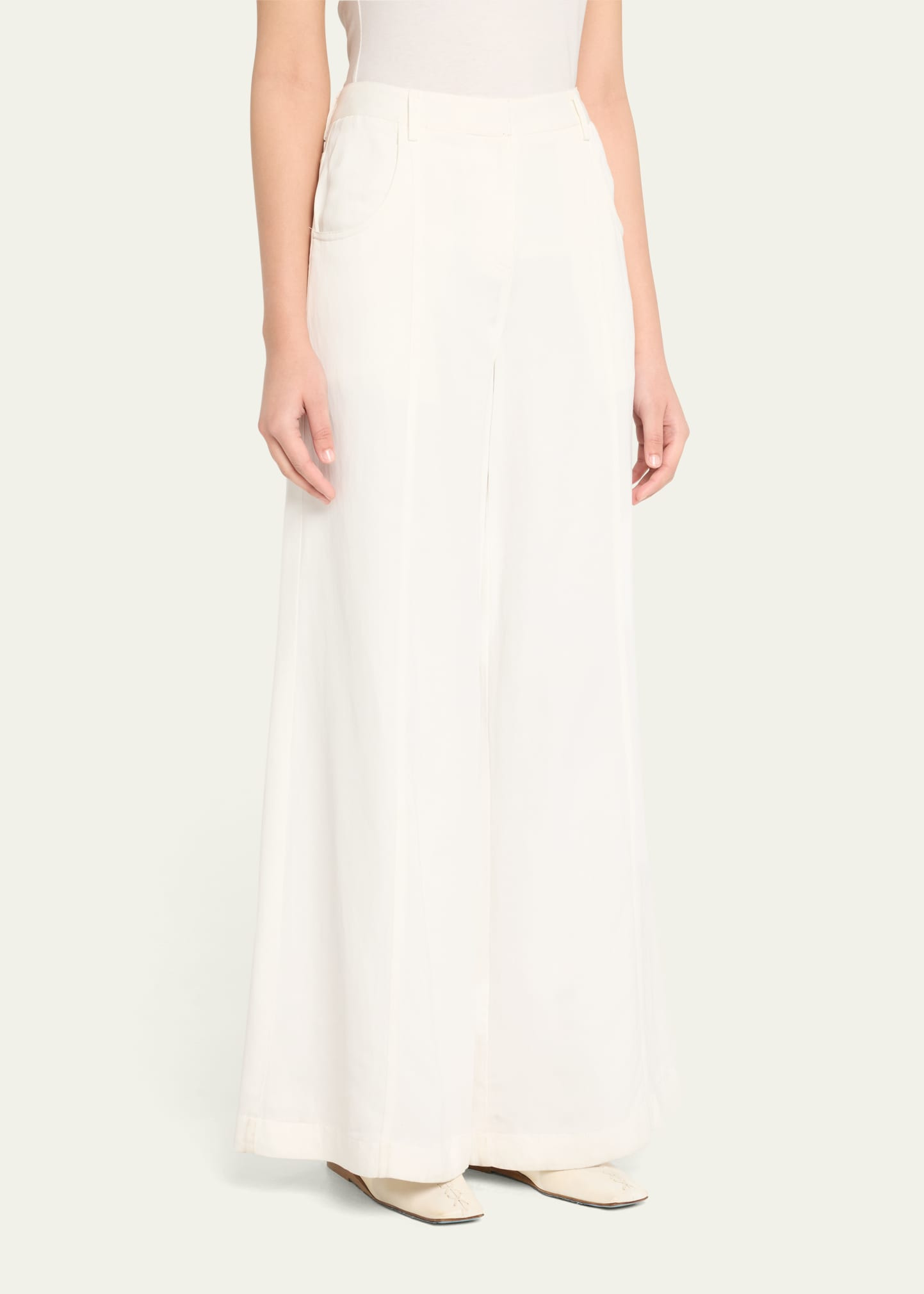 Dees Wide-Leg Linen-Blend Trousers - 4