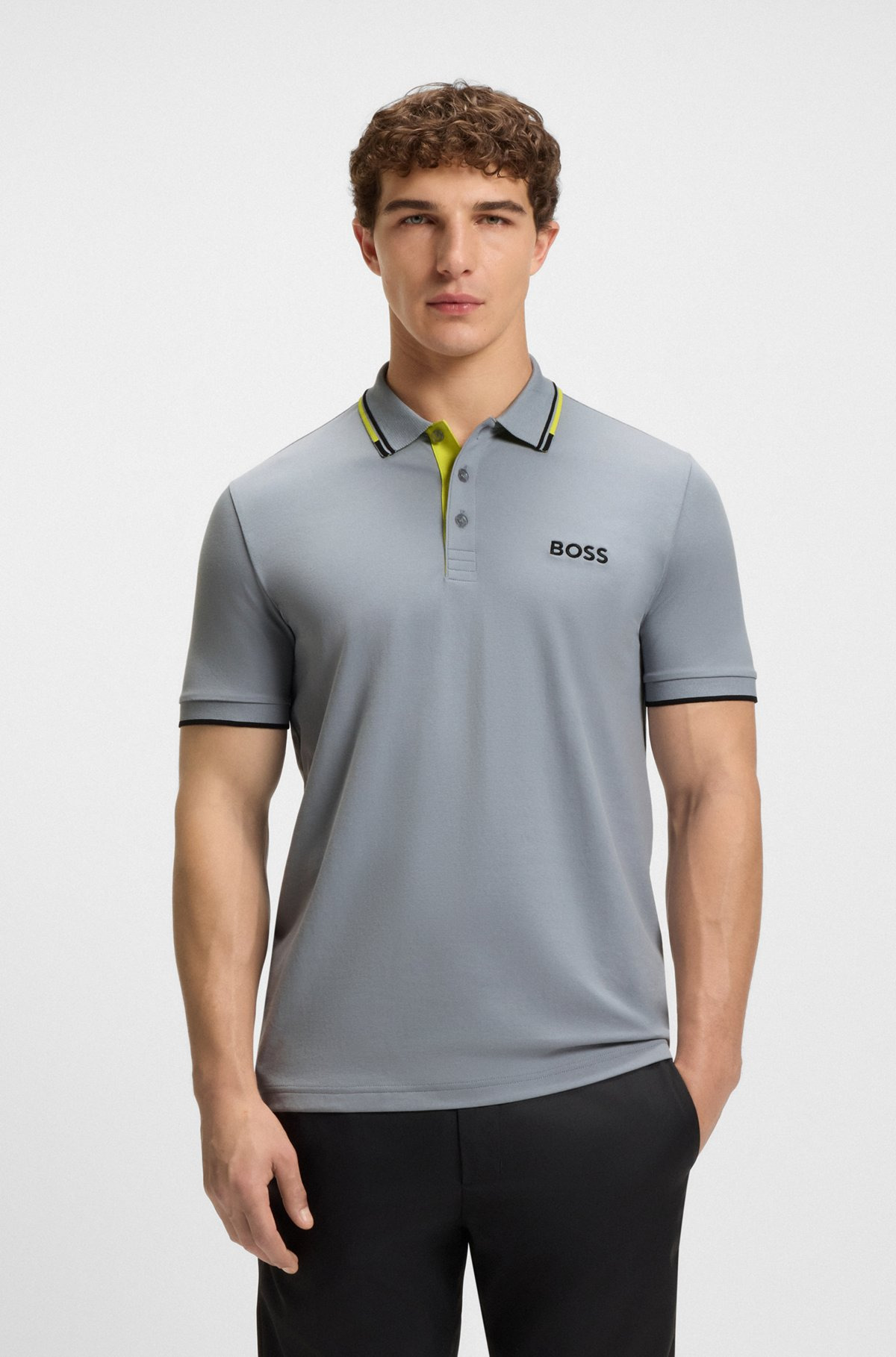 POLO SHIRT WITH CONTRAST LOGOS - 2