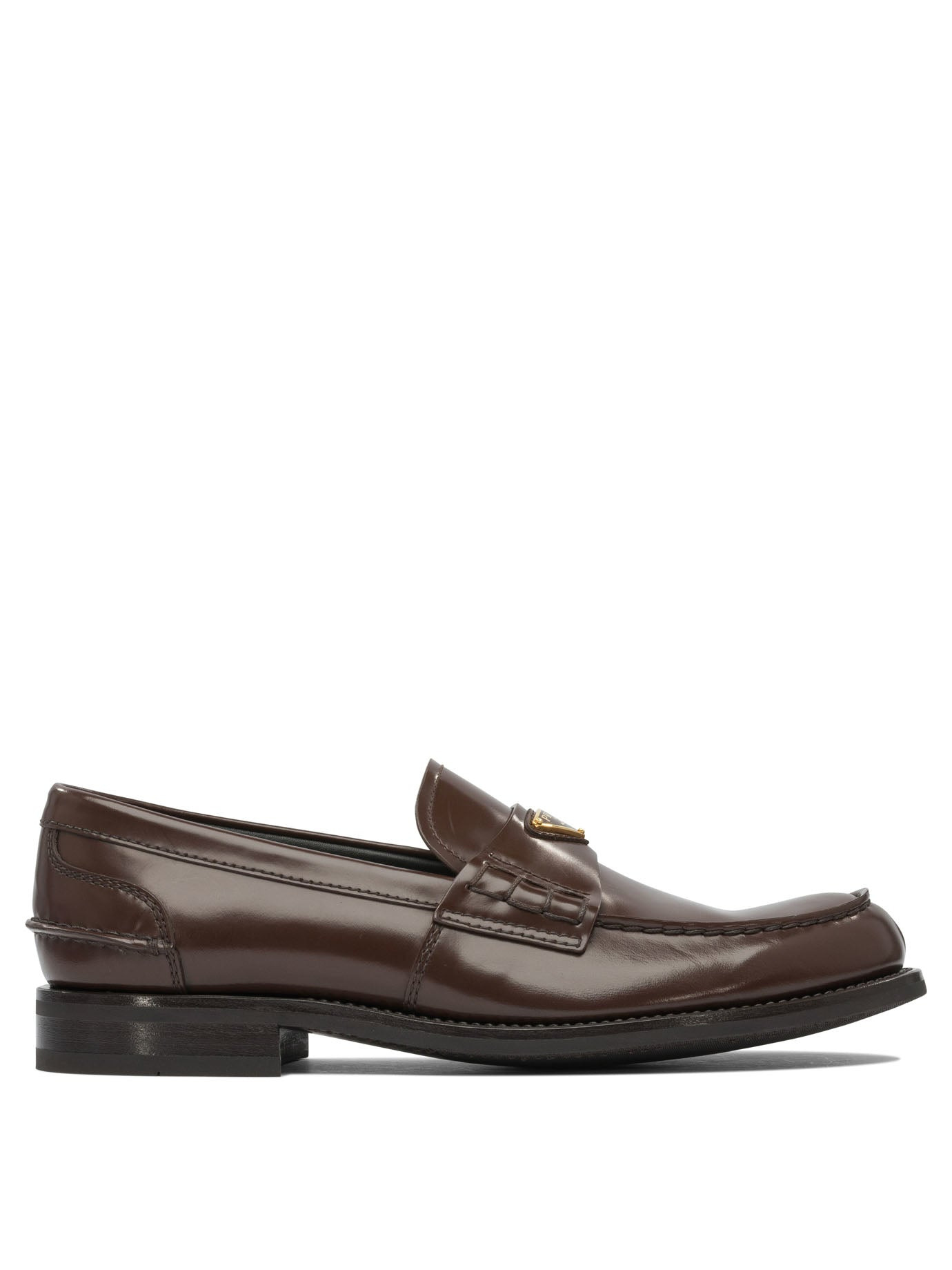 Prada Brushed Leather Loafers - 1