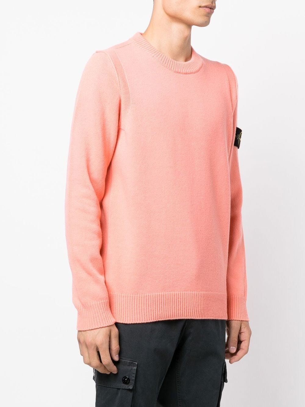 Compass-patch crewn-neck jumper - 3