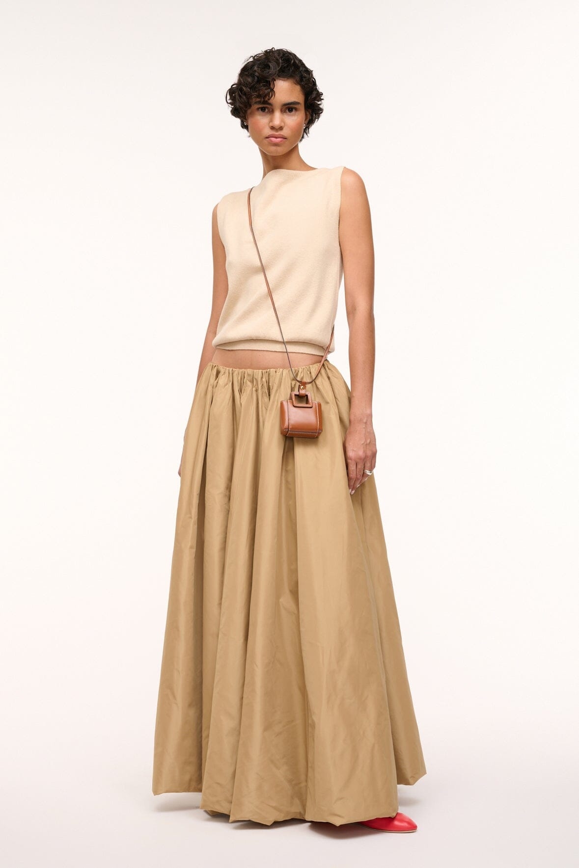 STAUD SHIRLEY MICRO NECKLACE TAN - 4