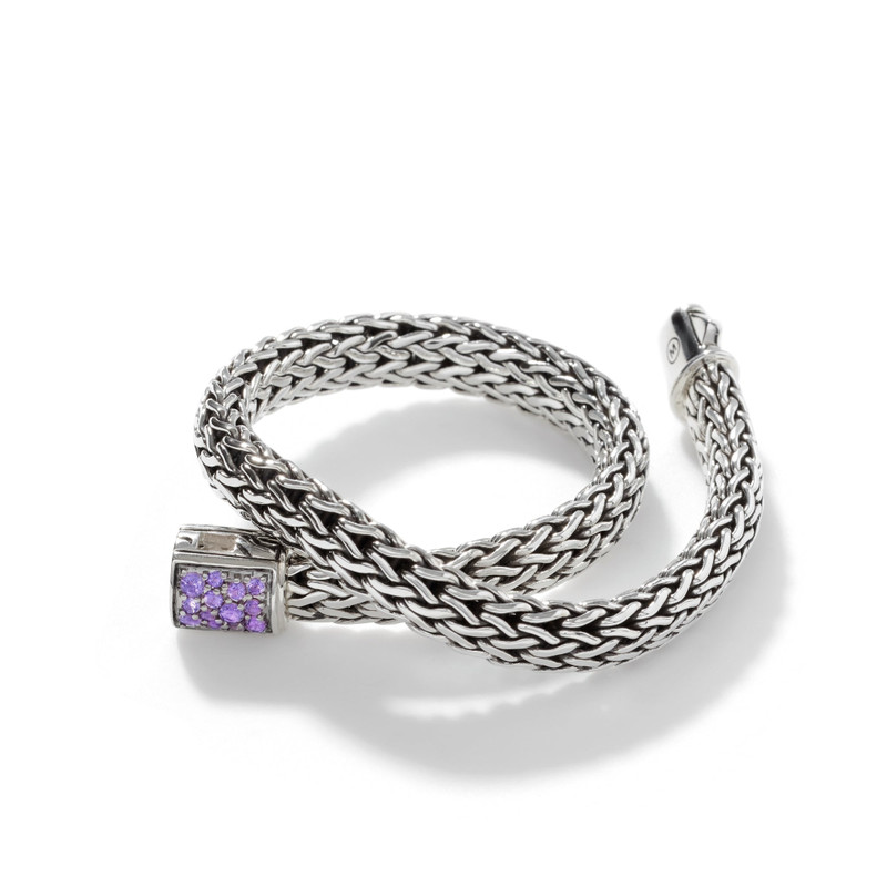 Icon Bracelet, Sterling Silver, Reversible Gemstones, 6.5MM 3