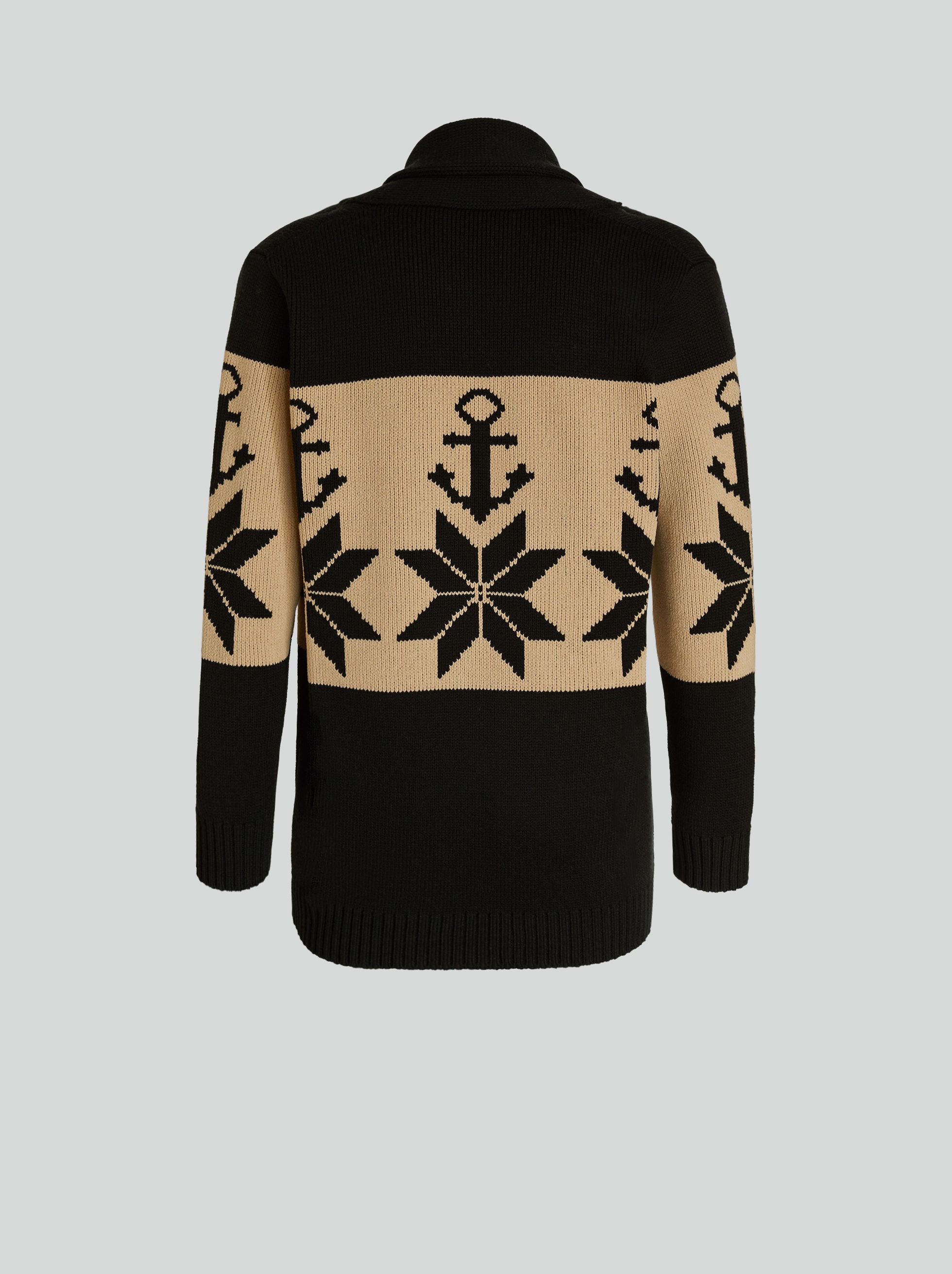INTARSIA CARDIGAN WITH TOGGLES - 5