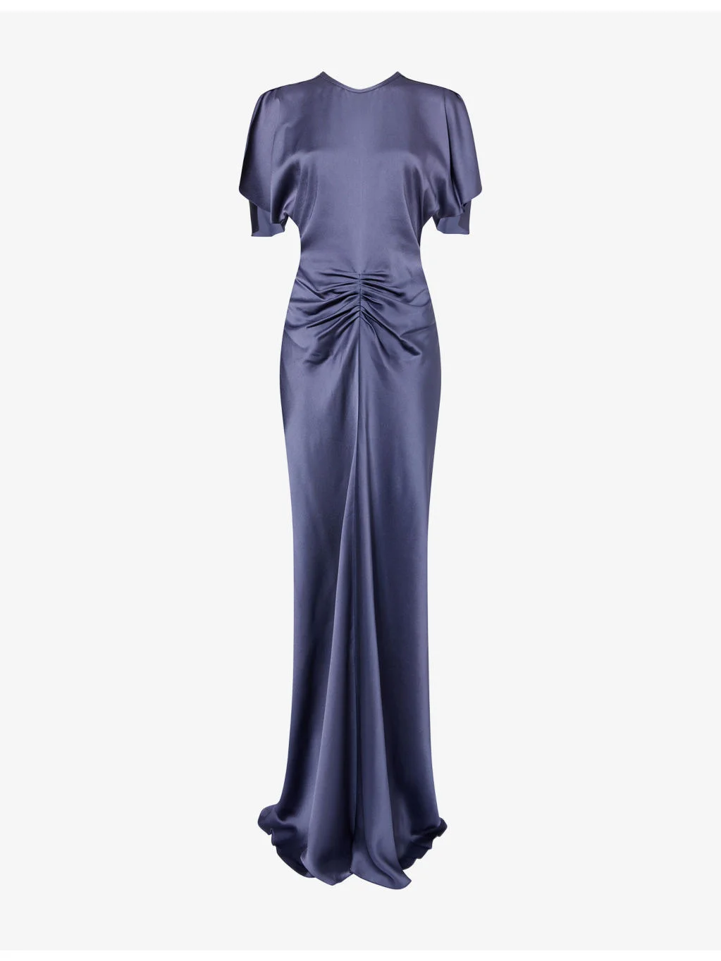 Isabella Ruched Satin Gown - 1