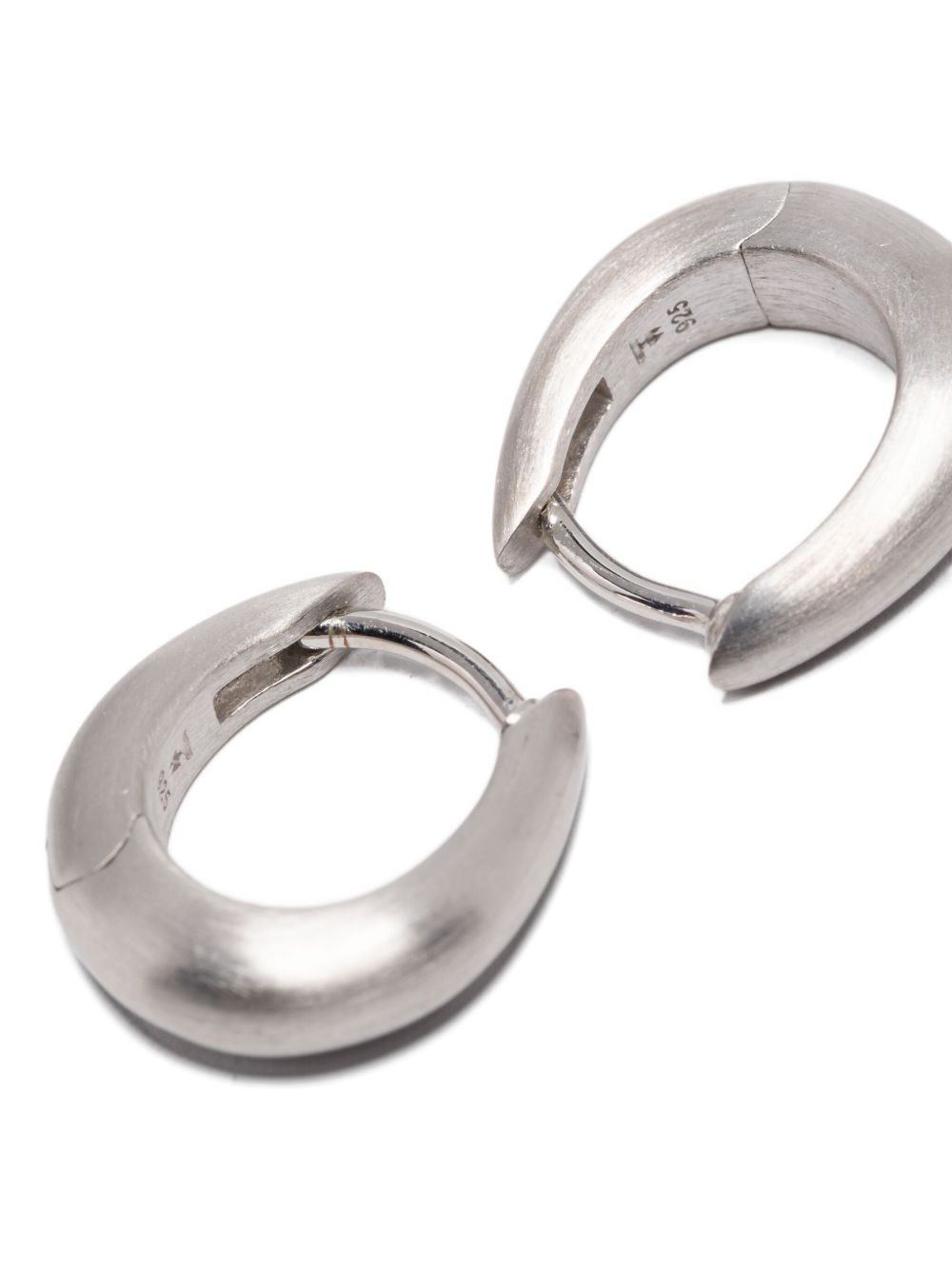 satin huggie earrings - 2