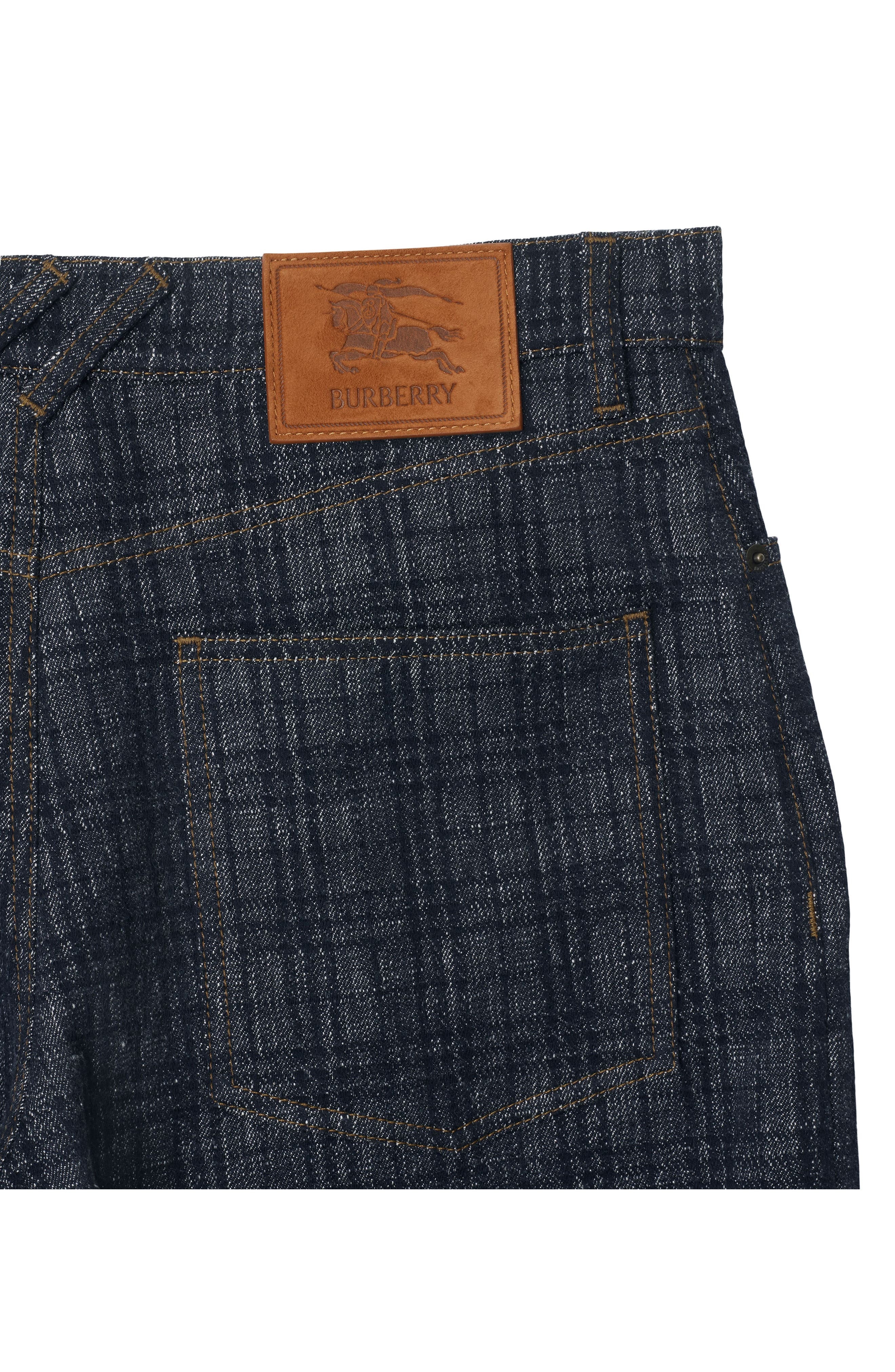 burberry Check Jacquard Denim Shorts in Indigo Ip Check at Nordstrom - 5