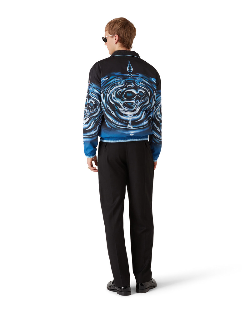 Warped Logo Ripple Windbreaker Jacket 3