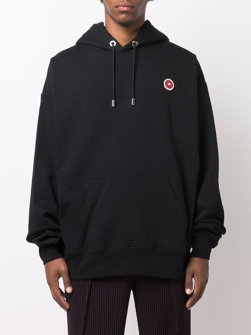 logo-patch cotton hoodie 3