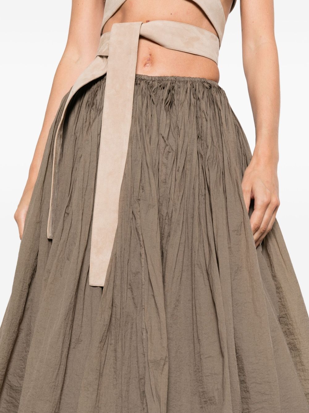 balloon-hem gathered skirt - 5