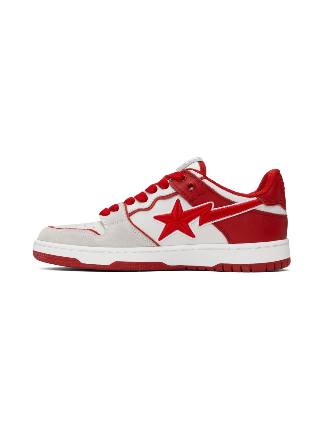 Gray & Red STA #5 Sneakers - 3