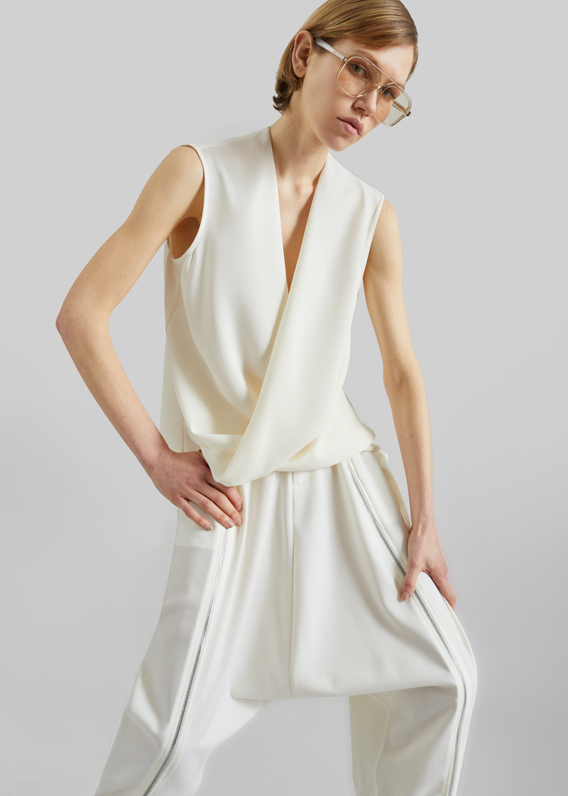Coperni Double Zipped Sarouel Pants - White 5