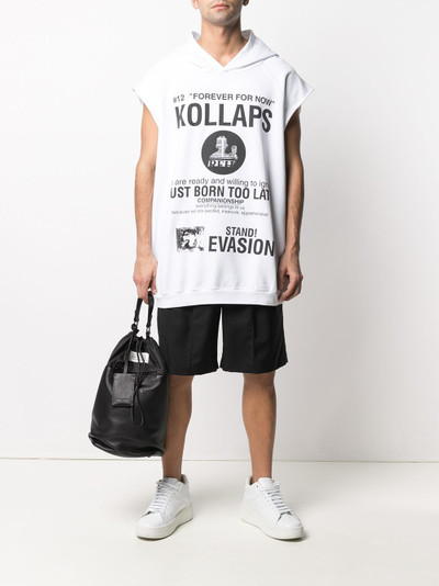 Raf Simons Kollaps sleeveless hoodie outlook