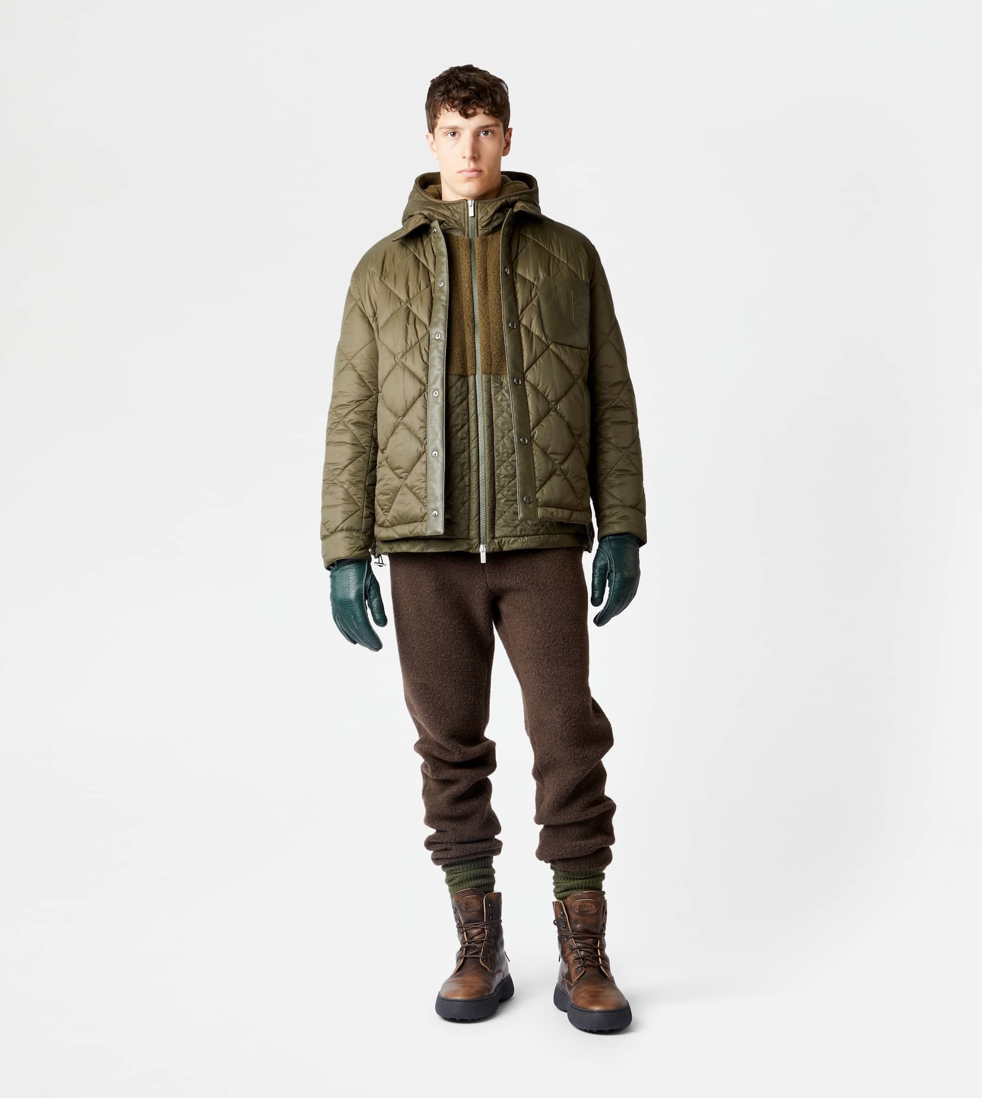 TOD'S CASHMERE BLEND JACKET - GREEN - 2