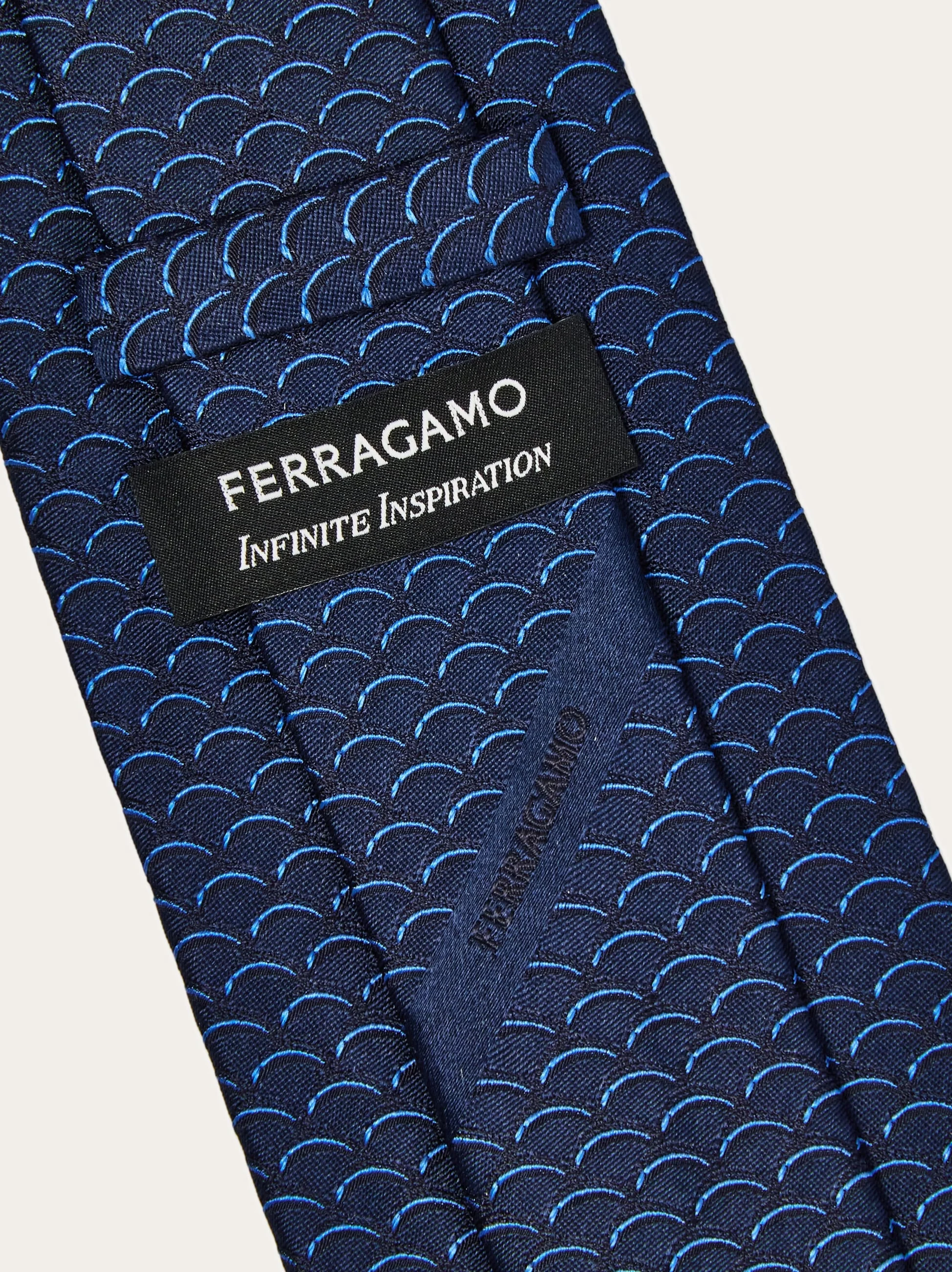 Archi print silk tie - 1